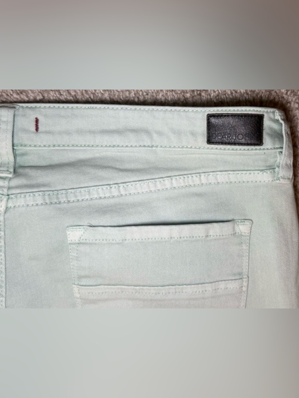 Dear John Womens Mint Green Playback Cuffed Cropped Straight Leg Jeans Size 31 - Picture 11 of 11